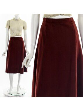 Rusty Brown A-line Skirt 70s